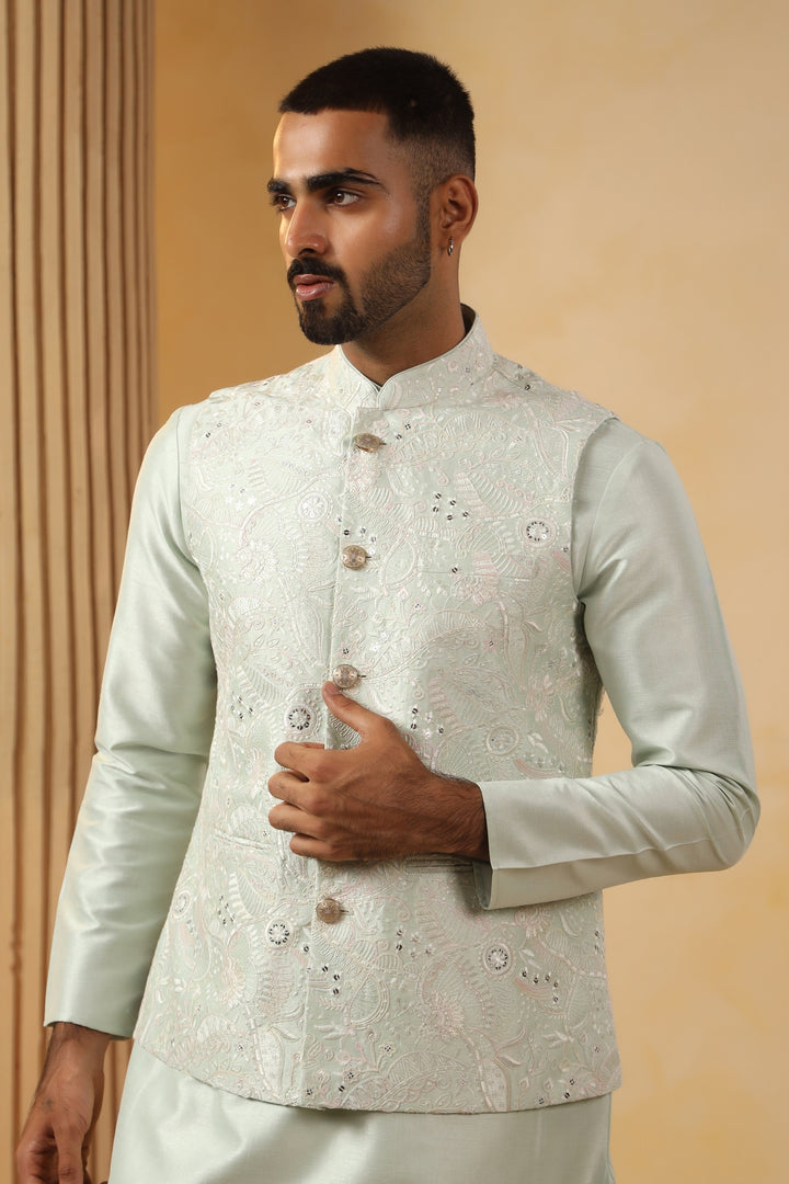 Sequence Pista Jacket Kurta Set - JM45244-2014