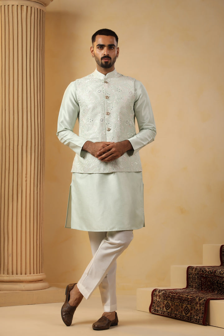 Sequence Pista Jacket Kurta Set - JM45244-2014