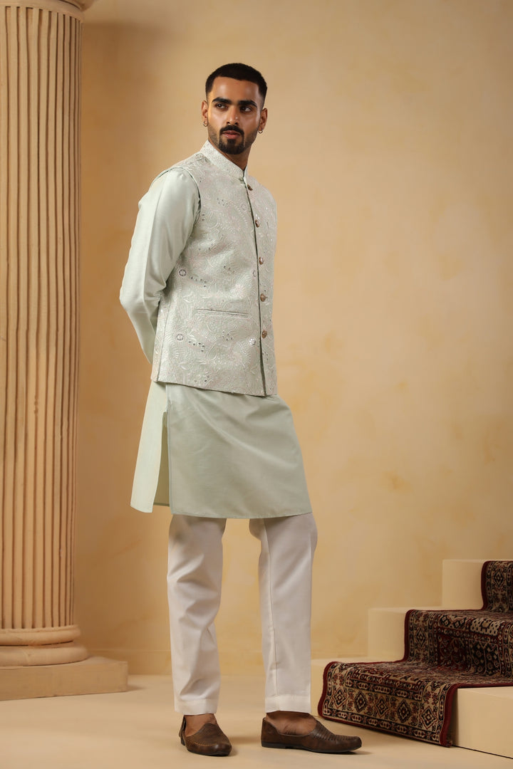 Sequence Pista Jacket Kurta Set - JM45244-2014