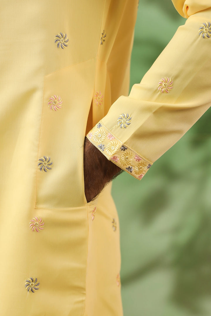 Sequence Yellow Kurta Set - KM43482-2