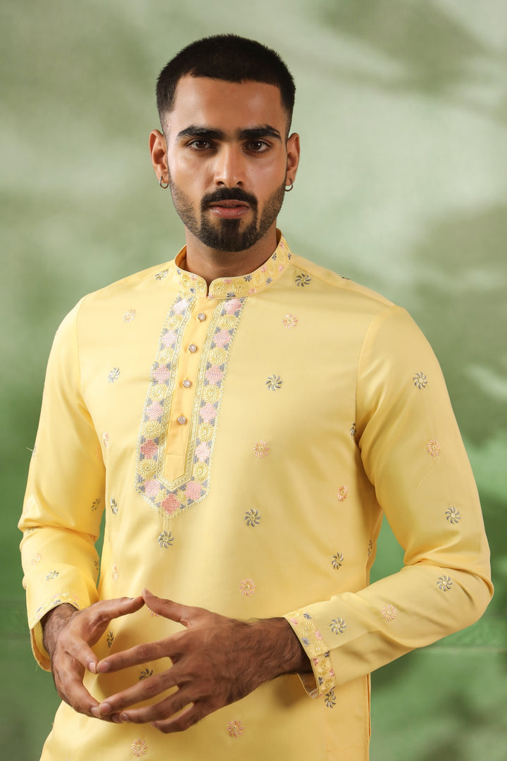 Sequence Yellow Kurta Set - KM43482-2