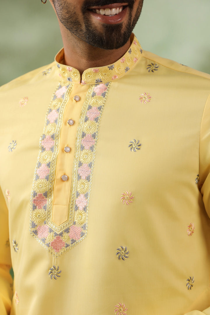 Sequence Yellow Kurta Set - KM43482-2