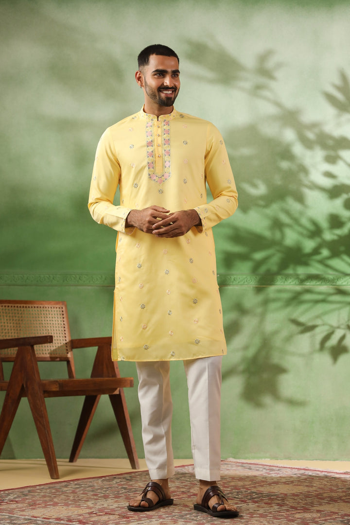 Sequence Yellow Kurta Set - KM43482-2