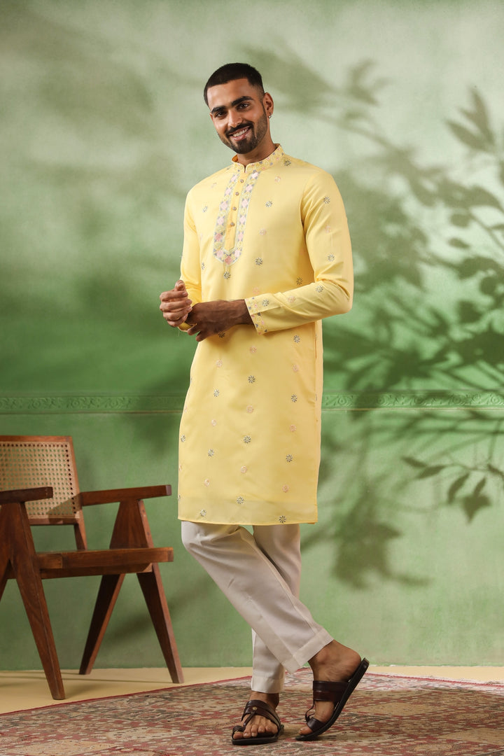 Sequence Yellow Kurta Set - KM43482-2