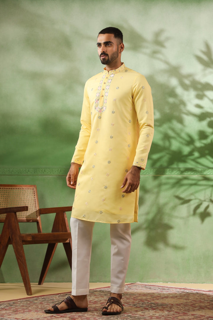 Sequence Yellow Kurta Set - KM43482-2