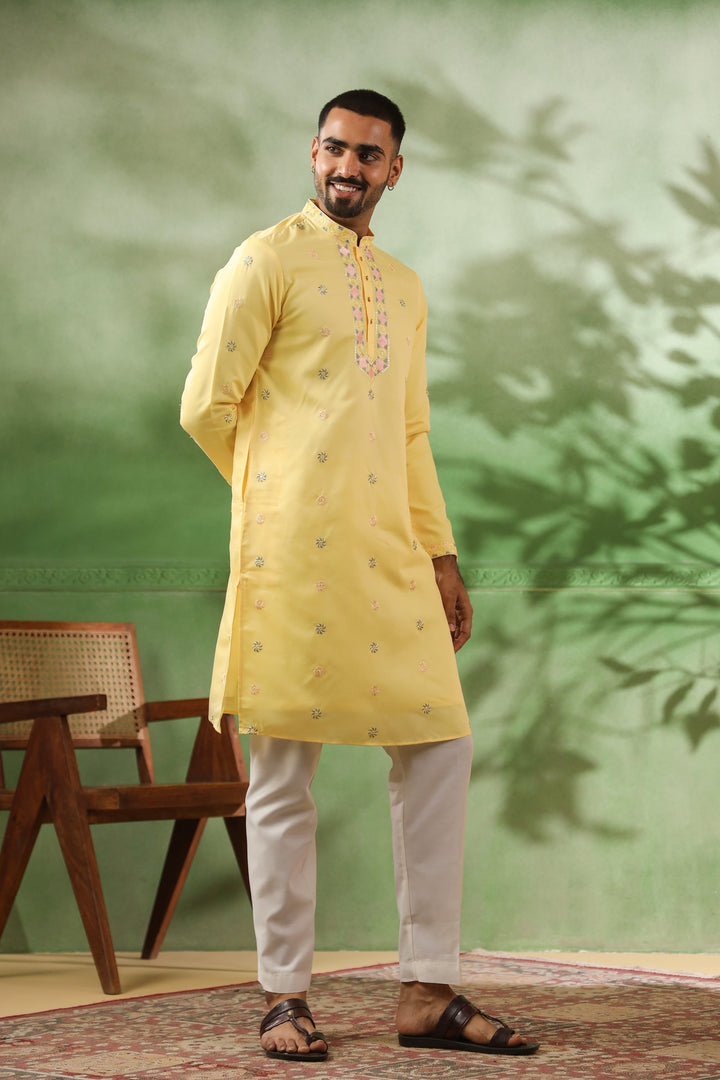 Sequence Yellow Kurta Set - KM43482-2