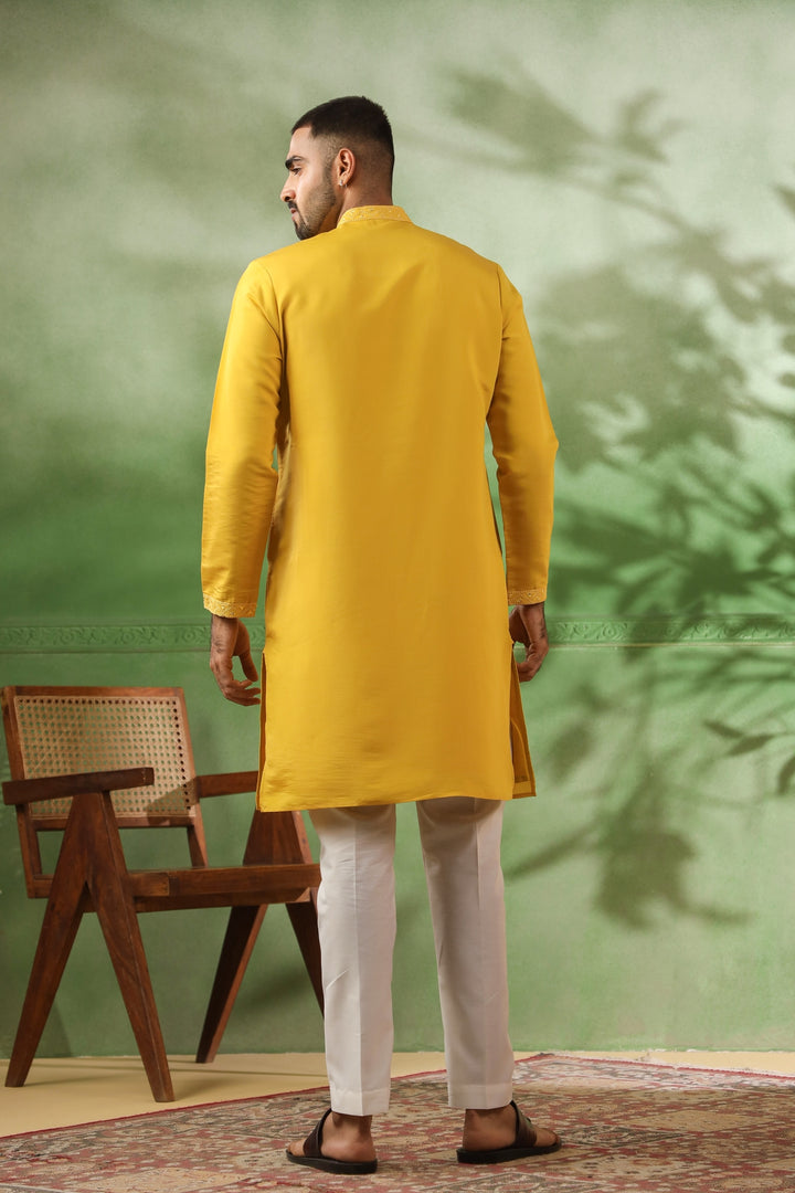 Mirror Work Mustard Kurta Set - KM45111-T19