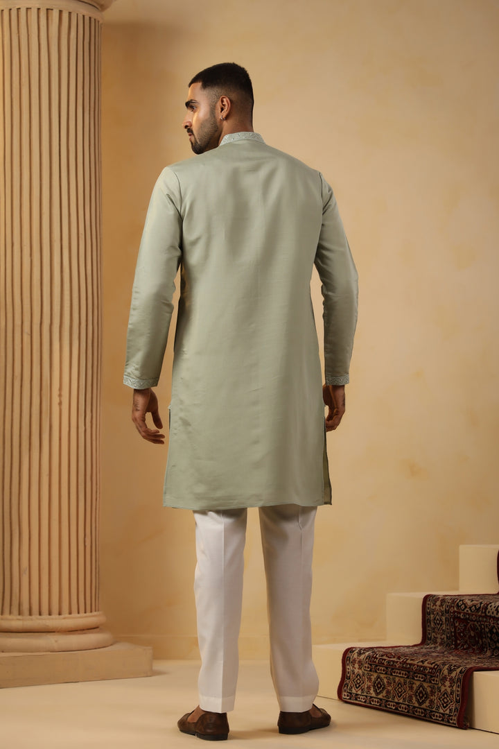 Mirror Work Pista Kurta Set - KM45111-T5