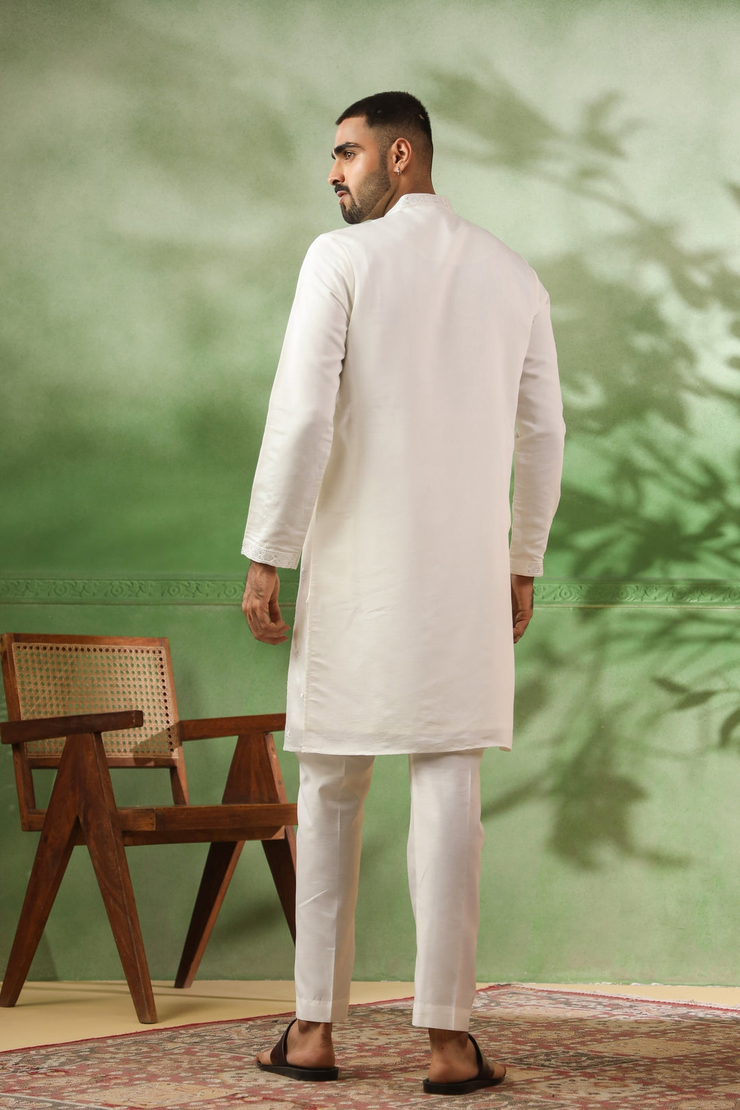 Sequence Off White Kurta Set - KM45112-T1