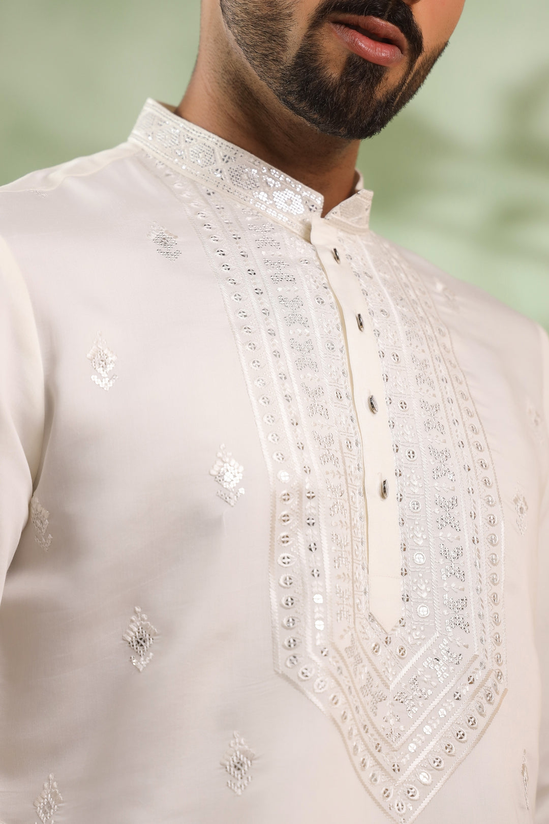 Sequence Off White Kurta Set - KM45112-T1