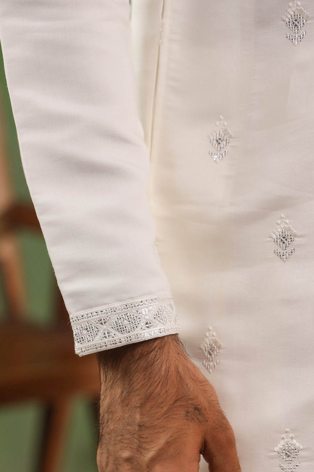 Sequence Off White Kurta Set - KM45112-T1