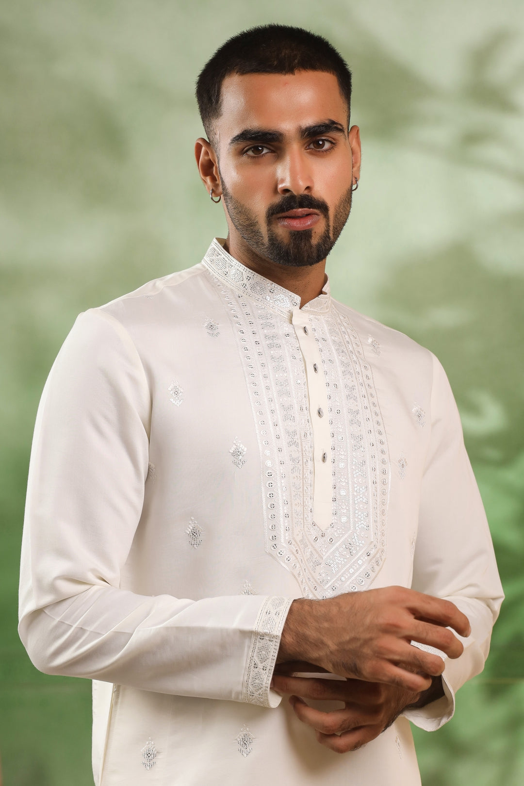 Sequence Off White Kurta Set - KM45112-T1