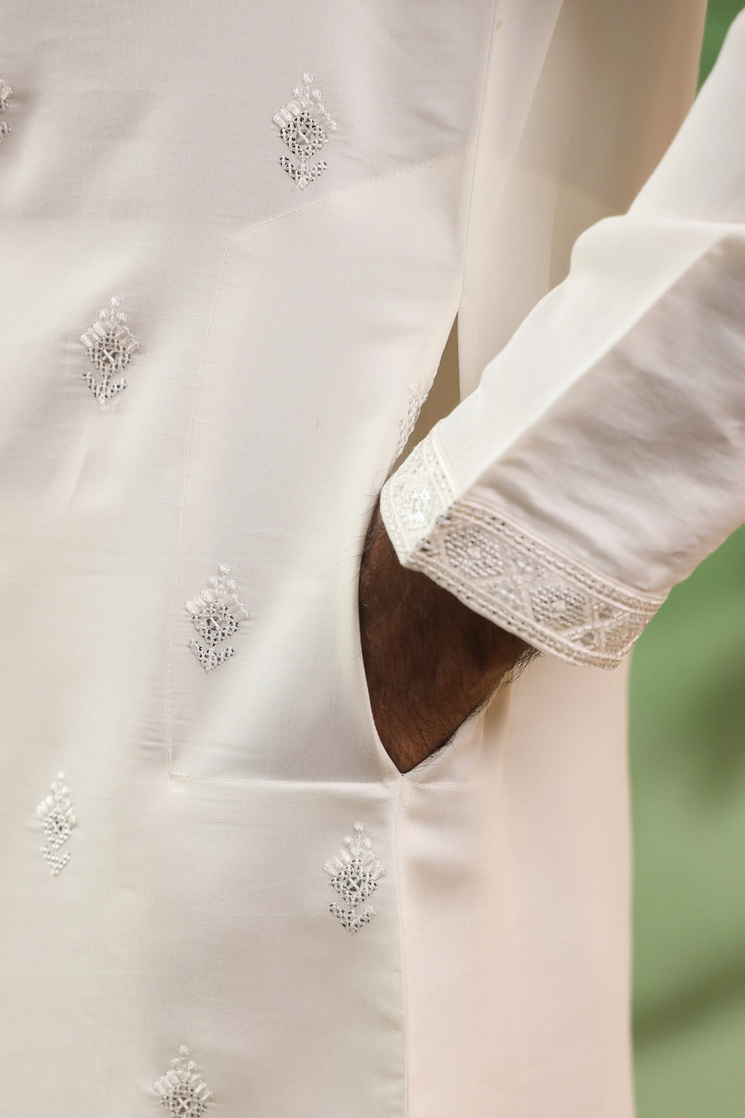 Sequence Off White Kurta Set - KM45112-T1