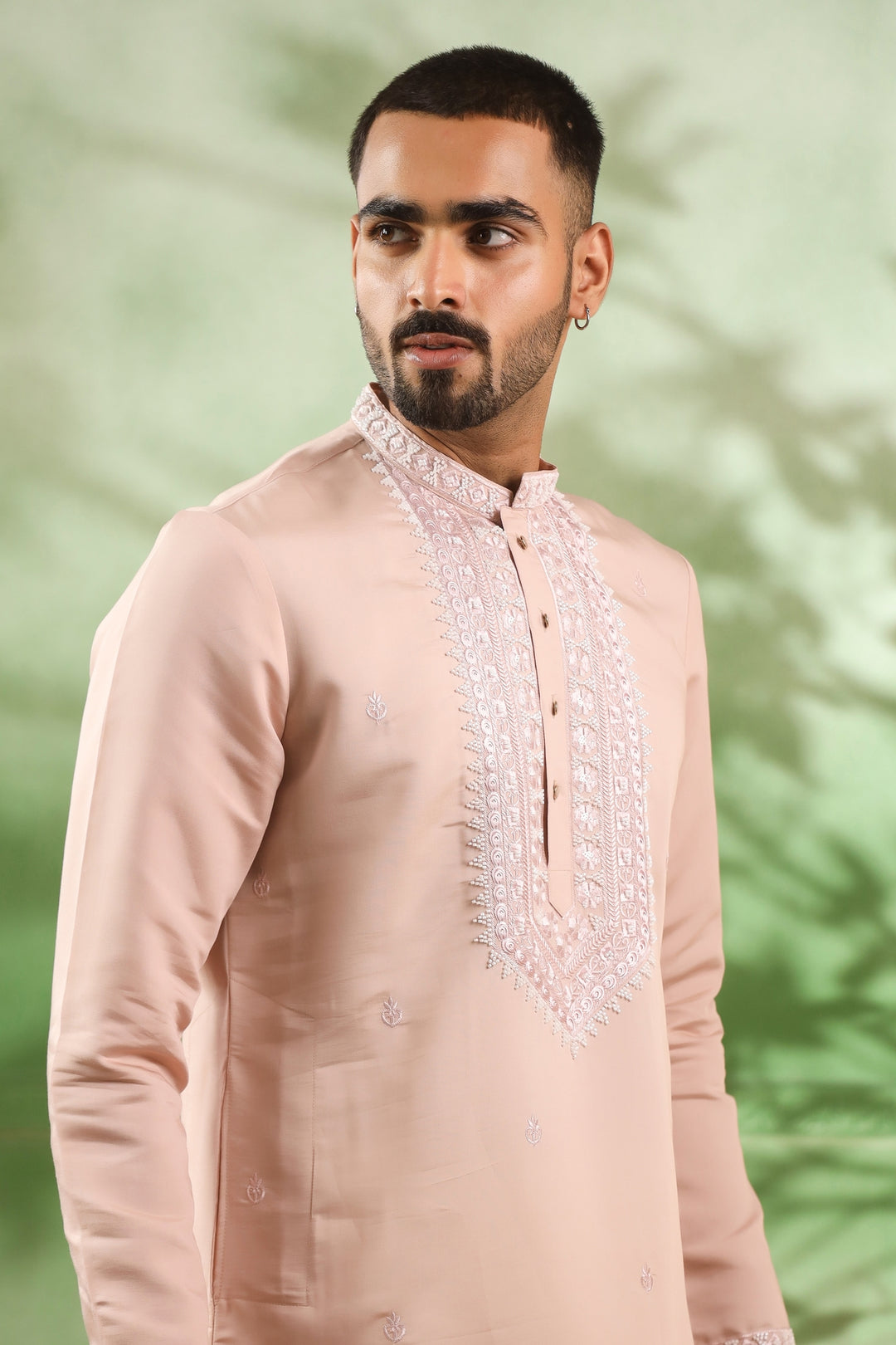 Ethnic Motifs Peach Kurta Set - KM45113-T4