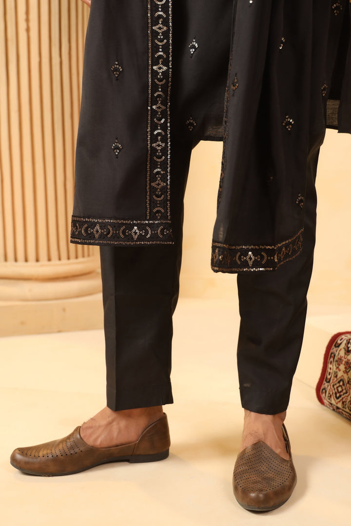 Sequence Black Kurta Set - KM45132D-11