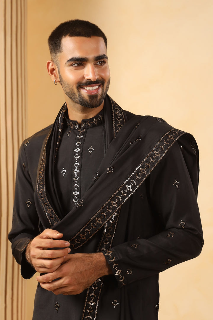 Sequence Black Kurta Set - KM45132D-11