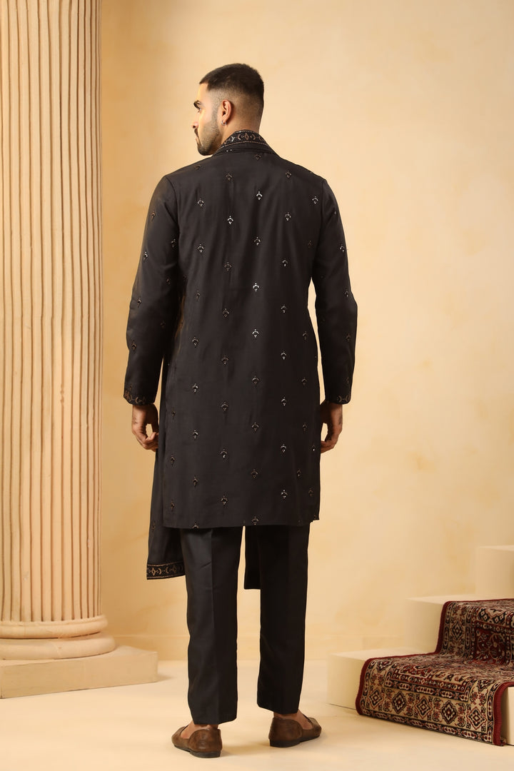 Sequence Black Kurta Set - KM45132D-11