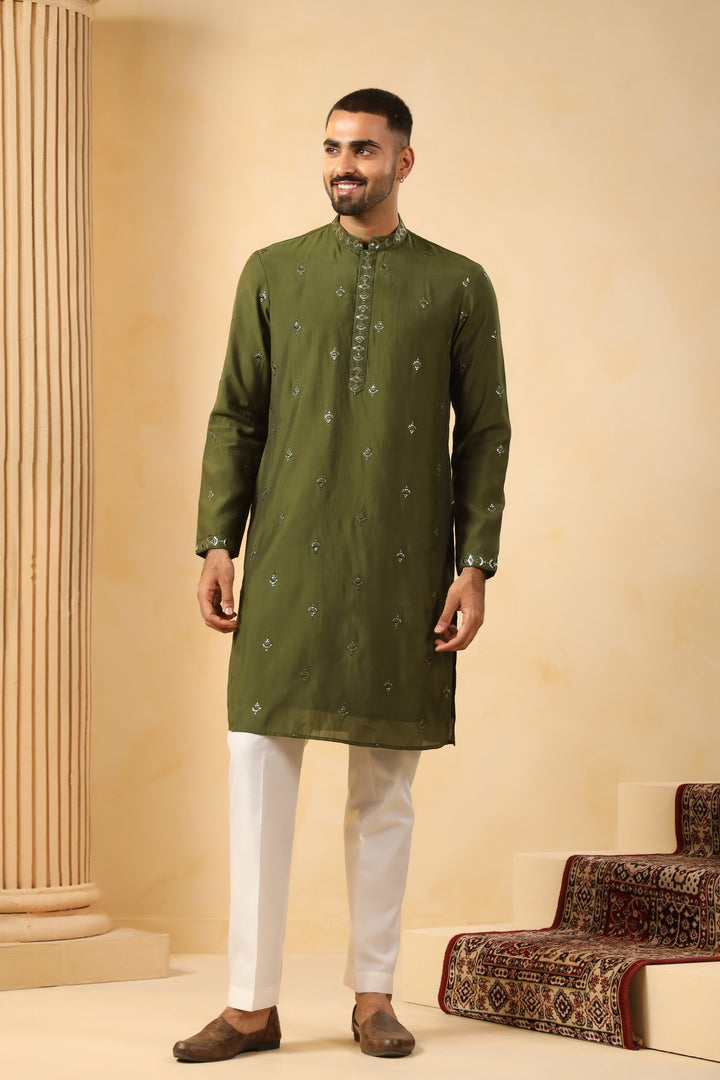 Sequence Green Kurta Set - KM45132D-10