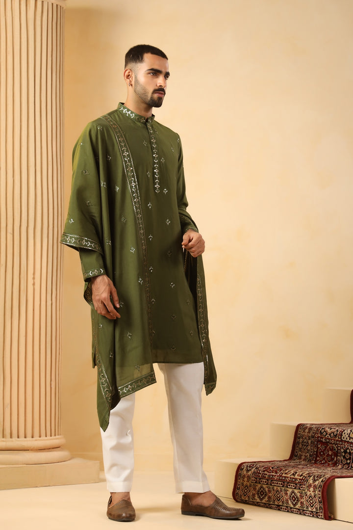 Sequence Green Kurta Set - KM45132D-10
