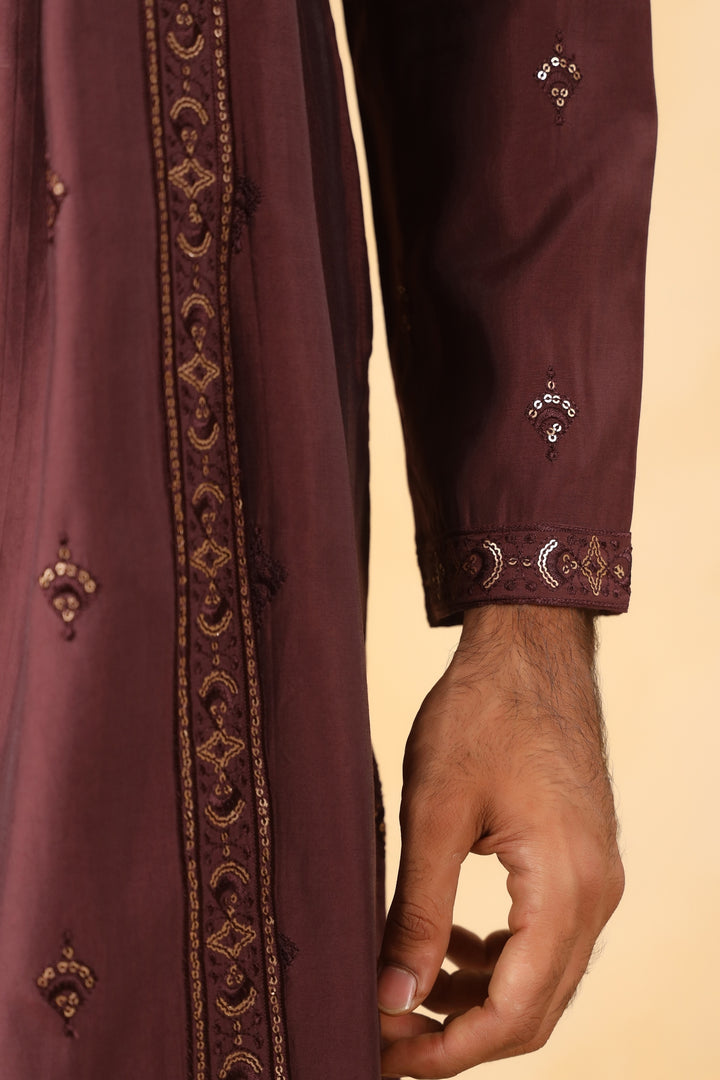 Sequence Wine Kurta Set - KM45132D-12