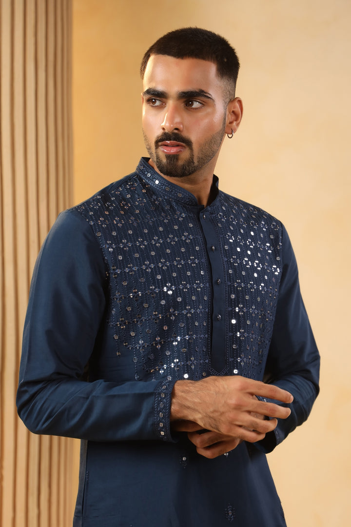 Sequence Blue Kurta Set - KM45152-2