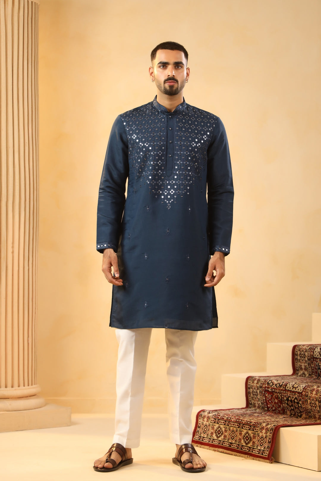 Sequence Blue Kurta Set - KM45152-2