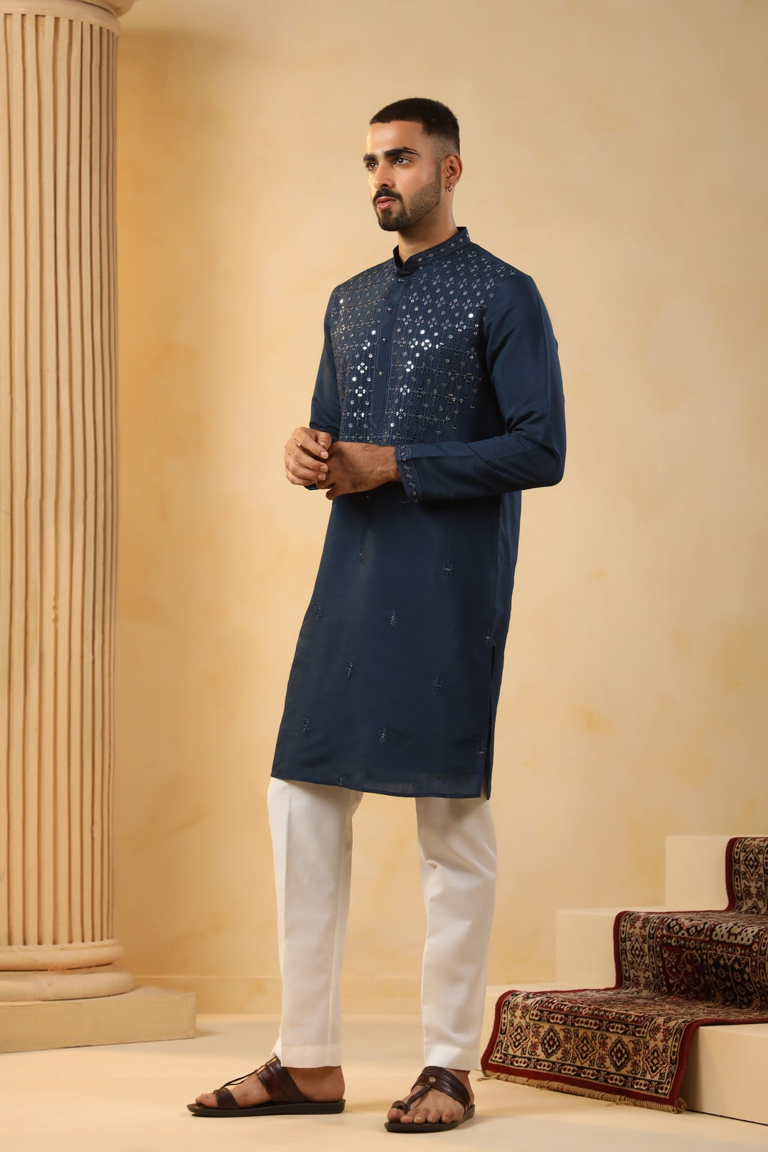 Sequence Blue Kurta Set - KM45152-2