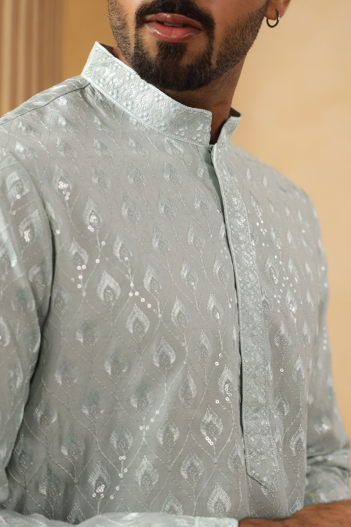 Sequence Green Kurta Set - KM45154-19