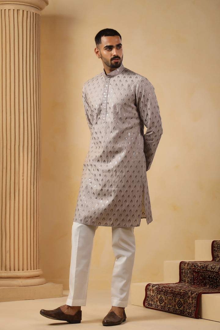 Sequence Grey Kurta Set - KM45154-21