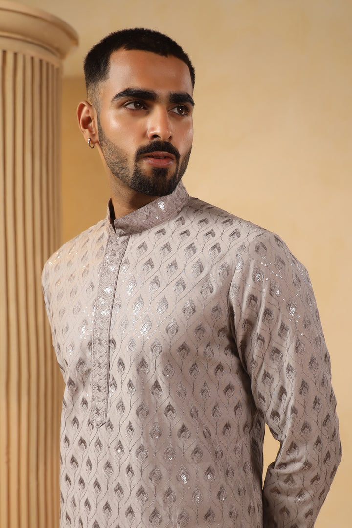 Sequence Grey Kurta Set - KM45154-21