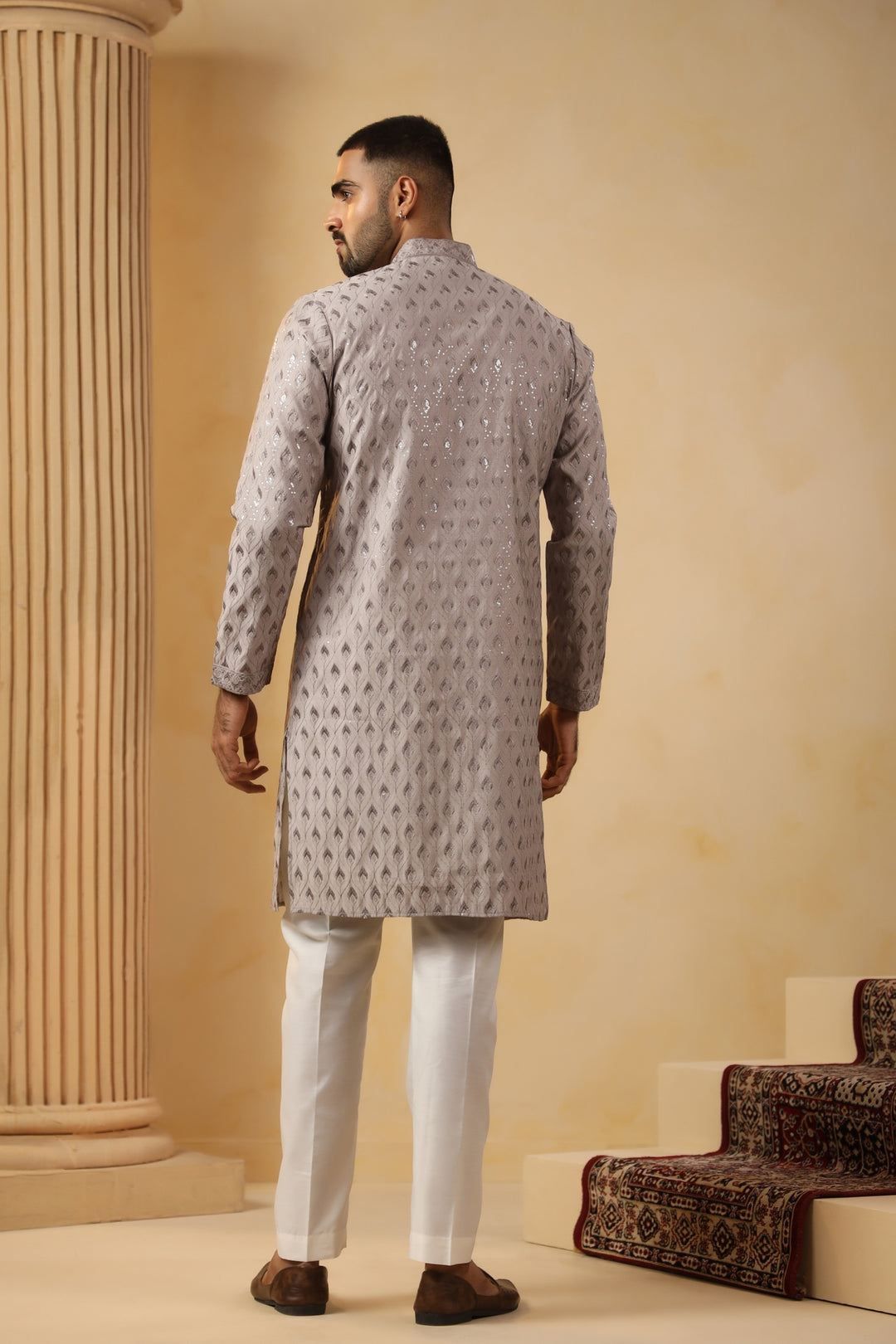 Sequence Grey Kurta Set - KM45154-21