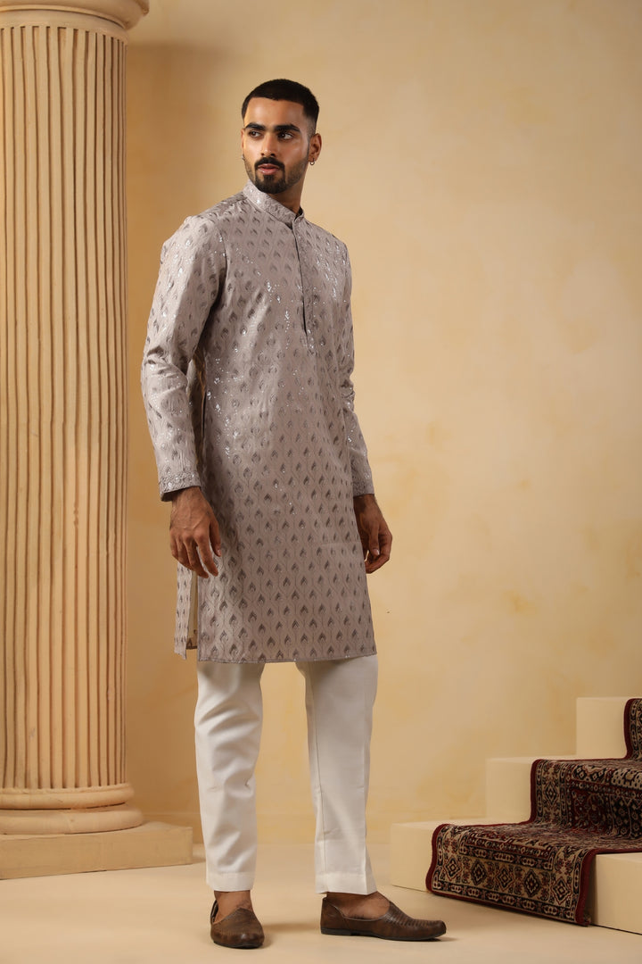 Sequence Grey Kurta Set - KM45154-21