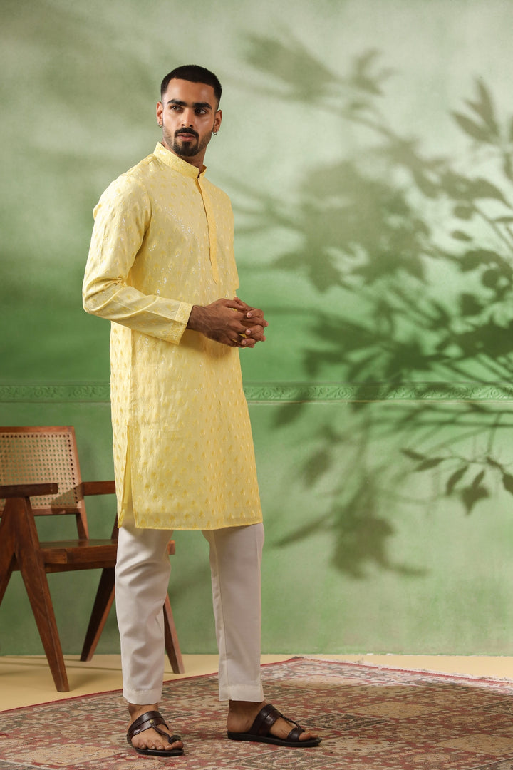 Sequence Yellow Kurta Set - KM45154-7