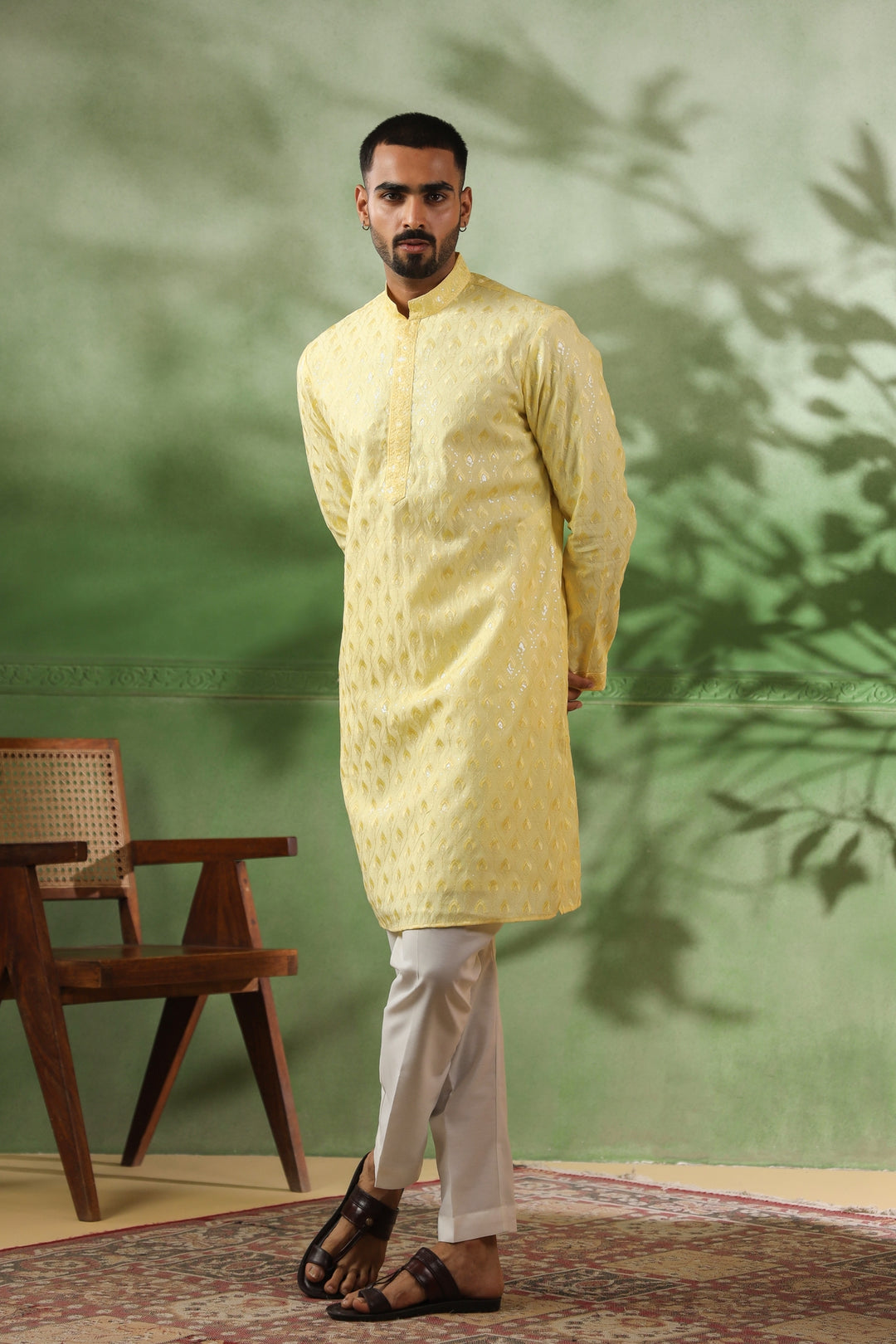 Sequence Yellow Kurta Set - KM45154-7
