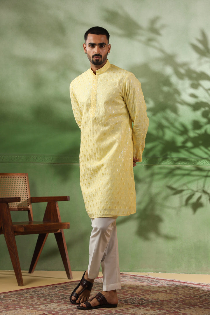 Sequence Yellow Kurta Set - KM45154-7