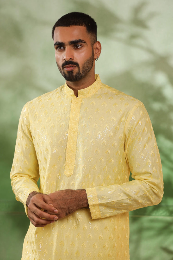 Sequence Yellow Kurta Set - KM45154-7