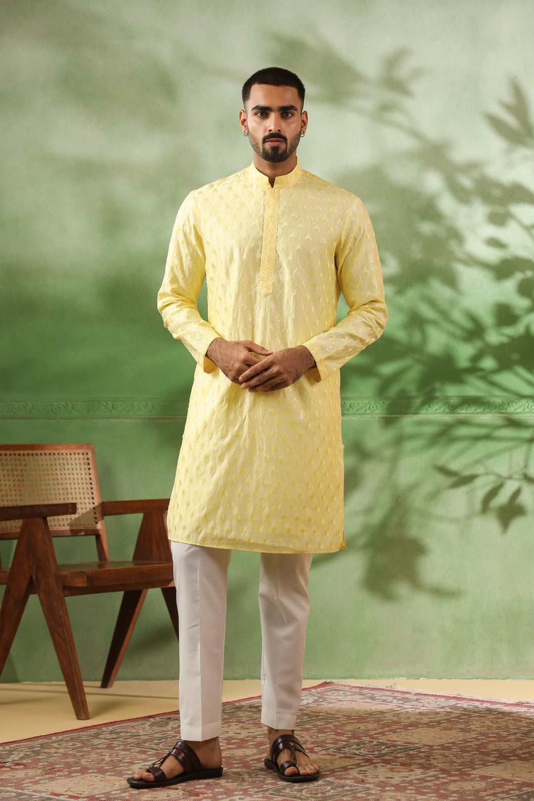 Sequence Yellow Kurta Set - KM45154-7