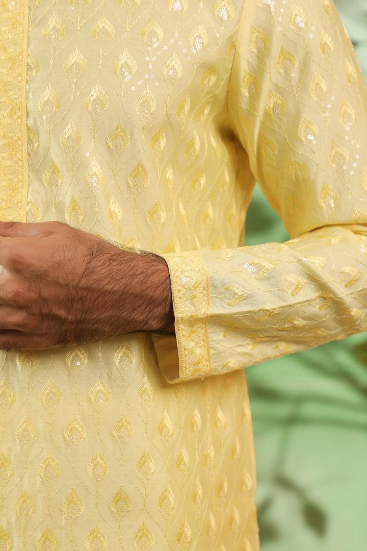 Sequence Yellow Kurta Set - KM45154-7