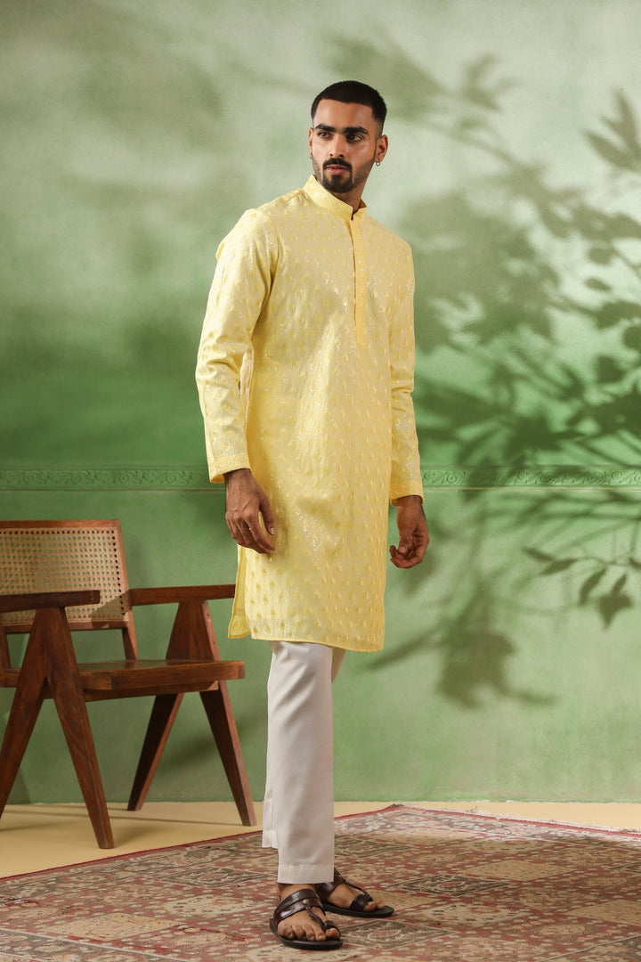Sequence Yellow Kurta Set - KM45154-7
