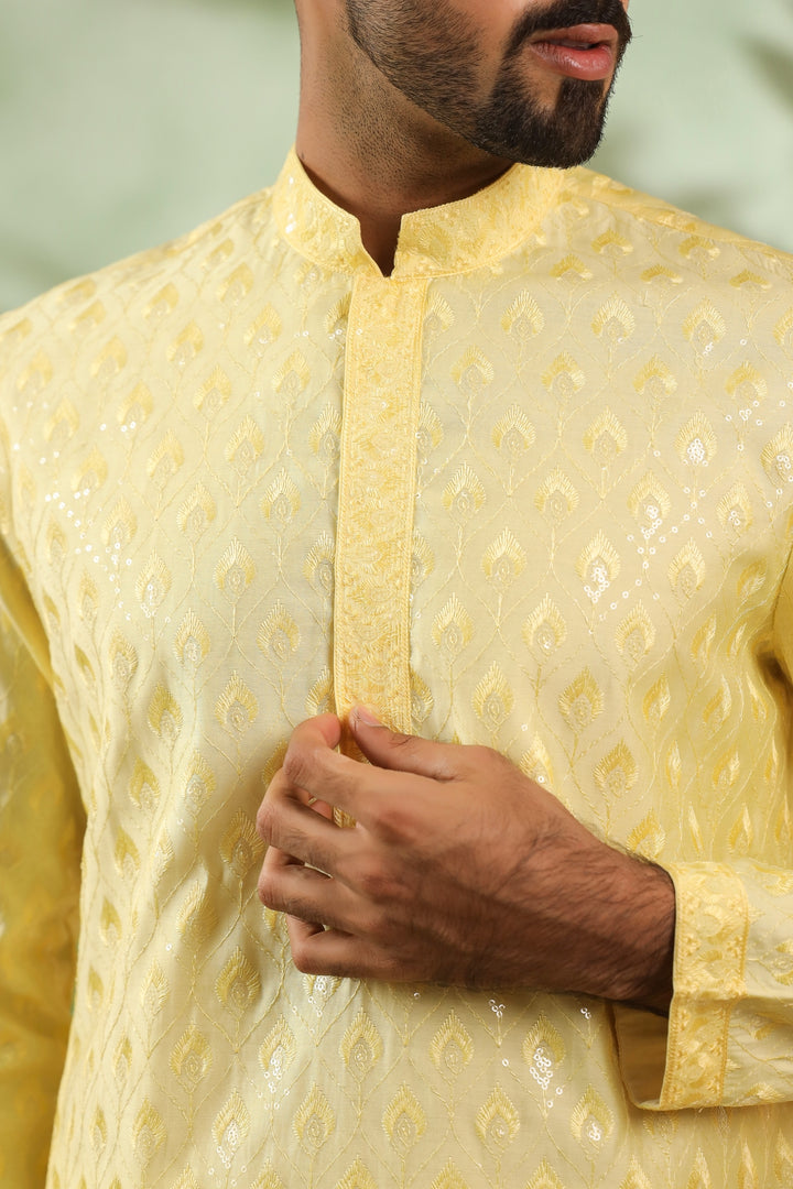 Sequence Yellow Kurta Set - KM45154-7
