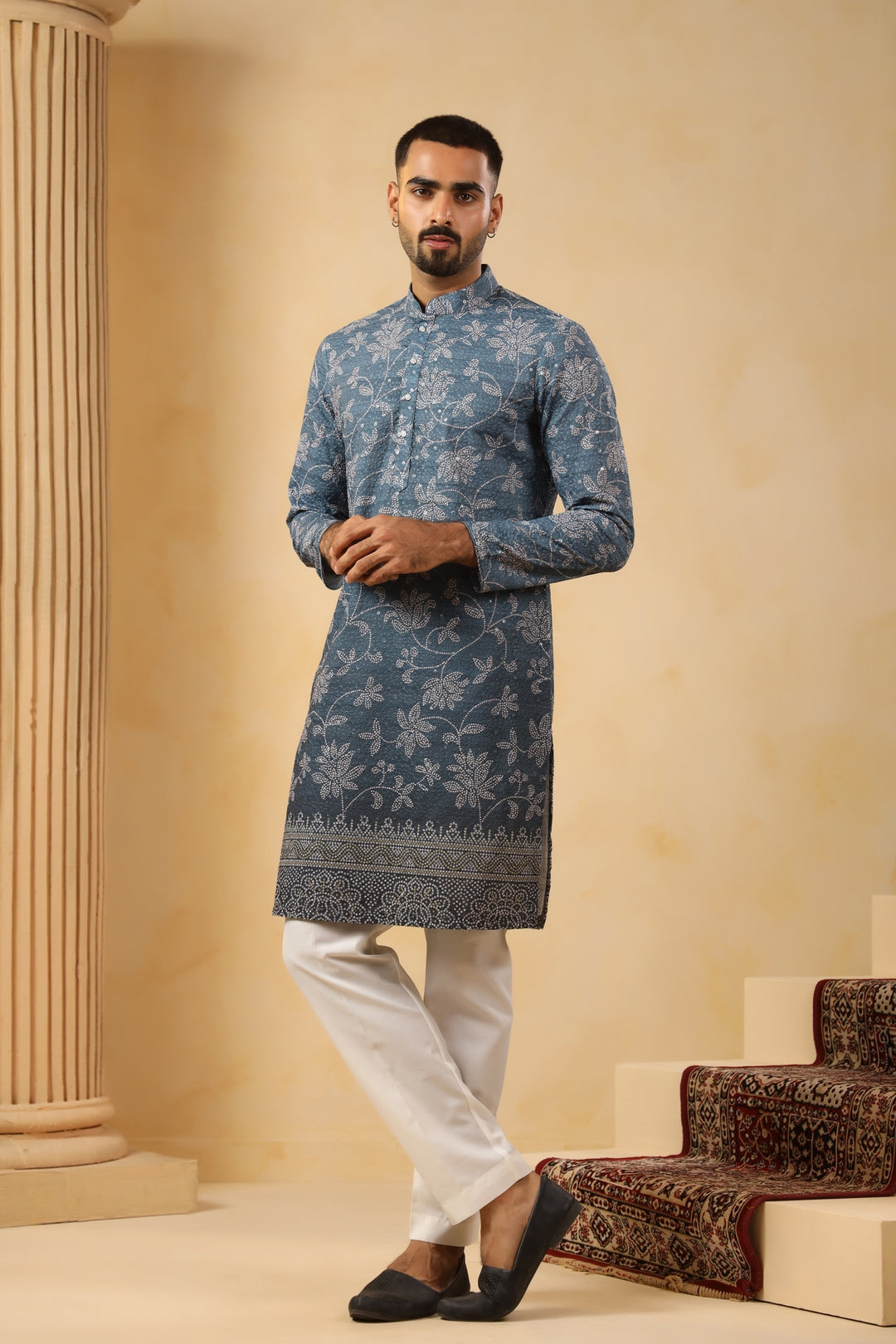 Sequence Grey Kurta Set - KM45195-8525C