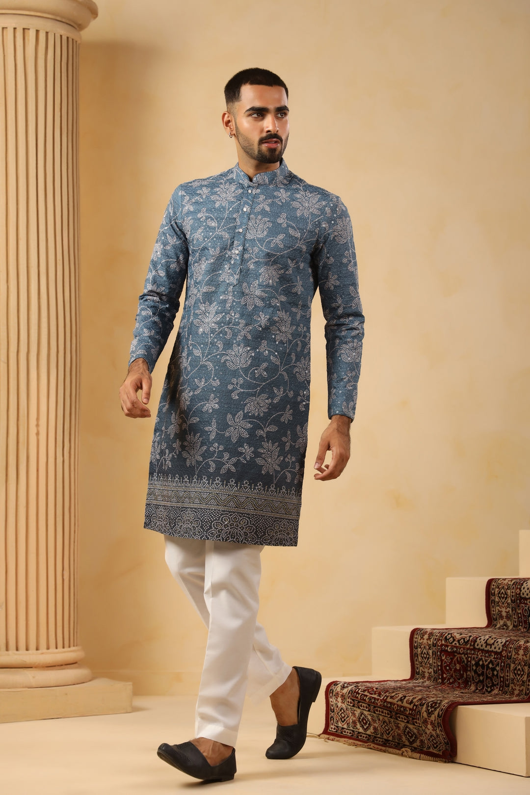 Sequence Grey Kurta Set - KM45195-8525C