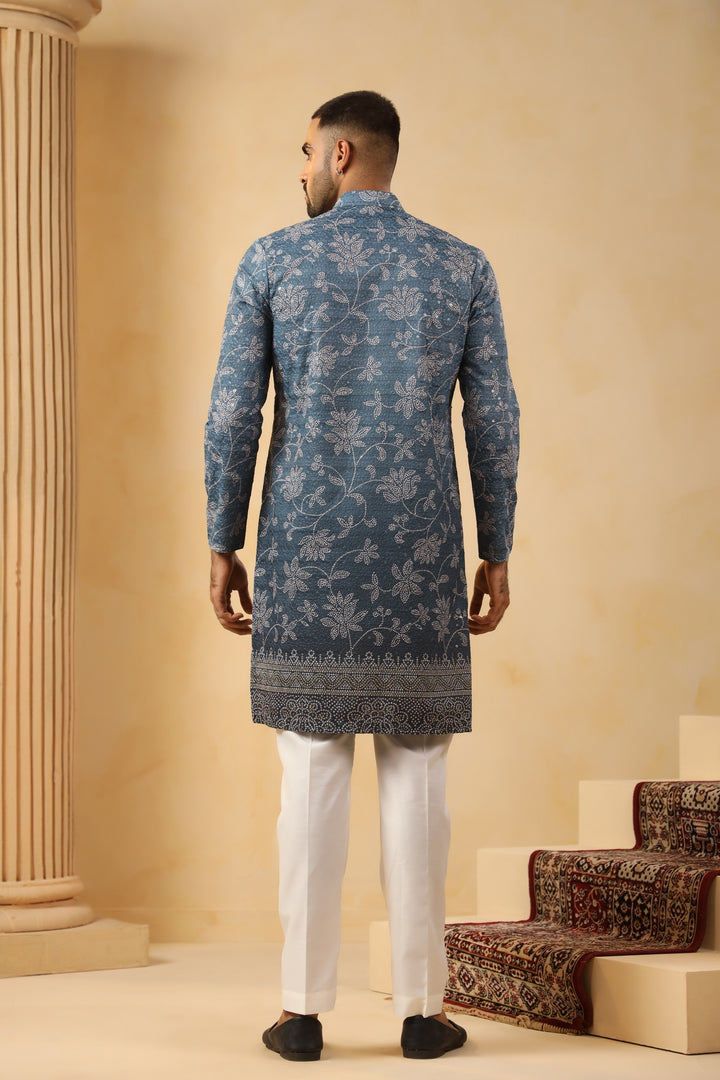 Sequence Grey Kurta Set - KM45195-8525C