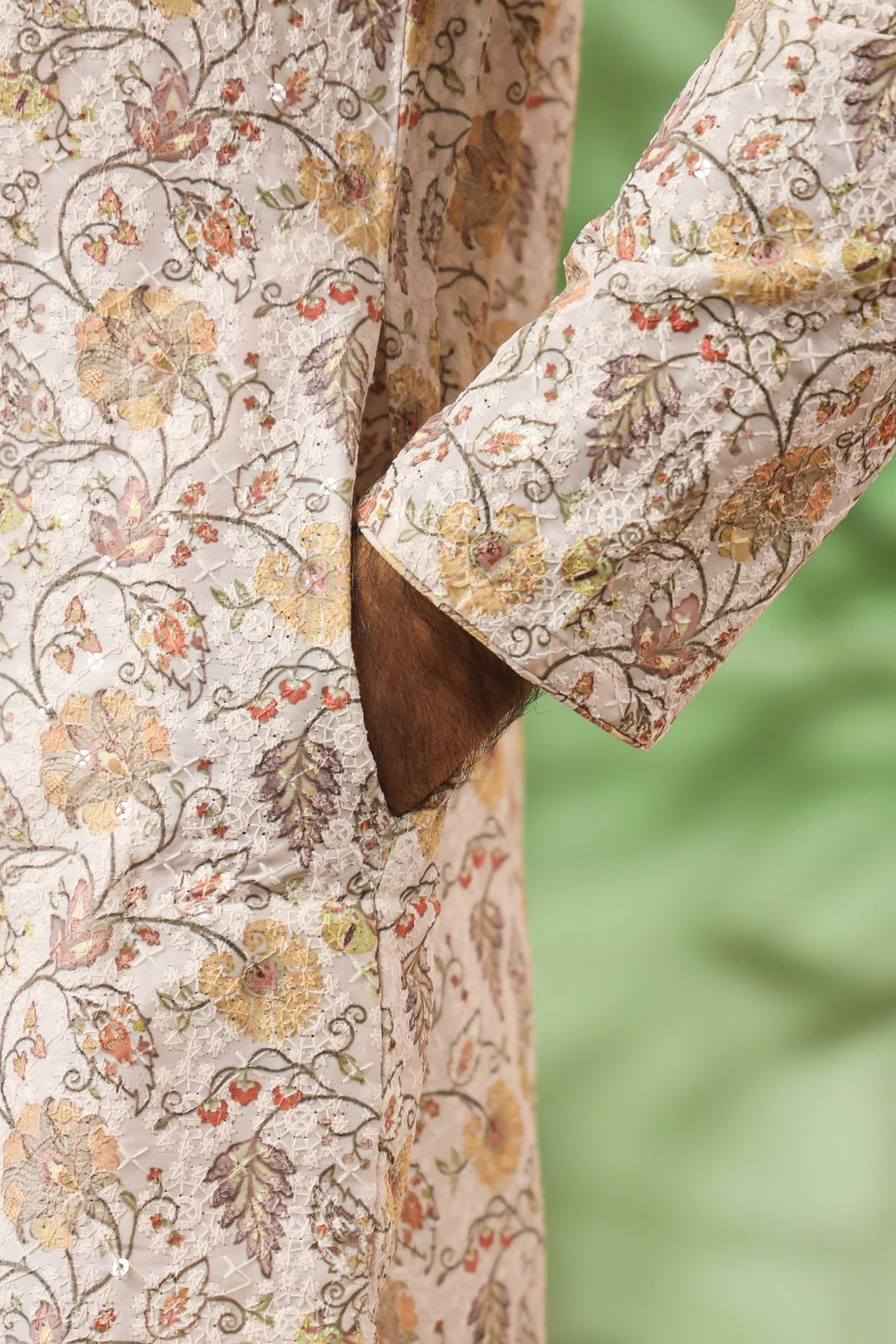 Sequence Cream Kurta Set - KM45242-158A