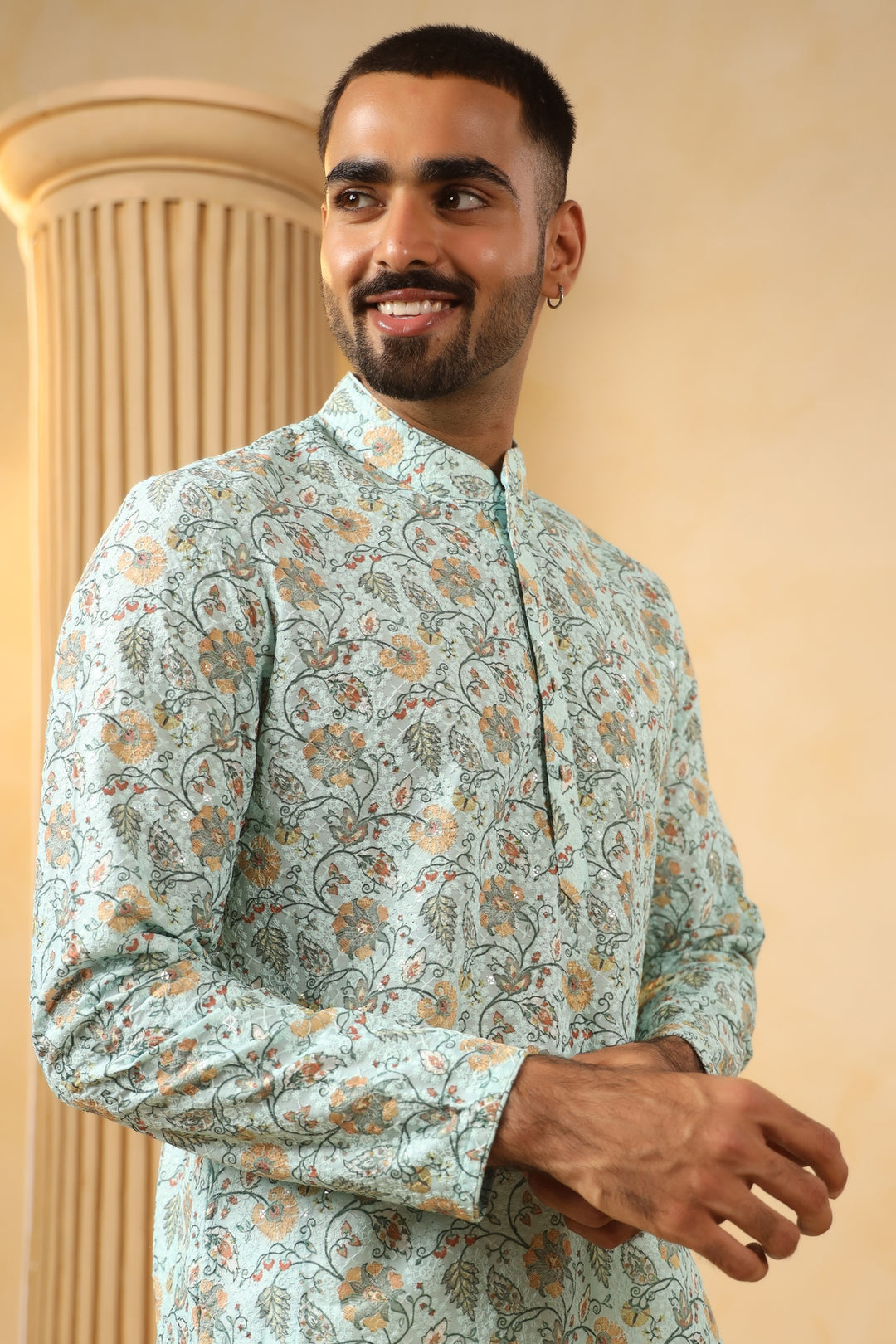 Sequence Green Kurta Set - KM45242-158B