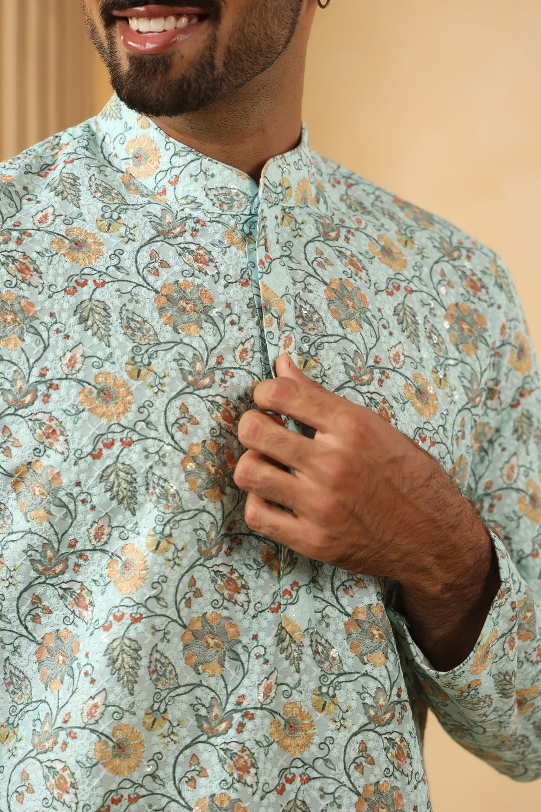 Sequence Green Kurta Set - KM45242-158B