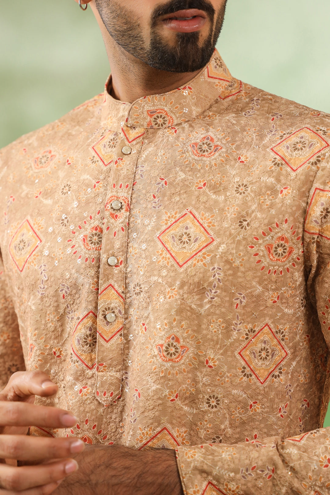 Sequence Beige Kurta Set - KM45247-158C