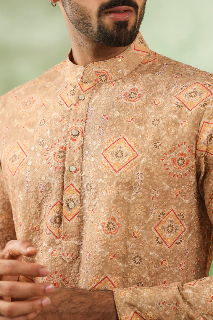Sequence Beige Kurta Set - KM45247-158C