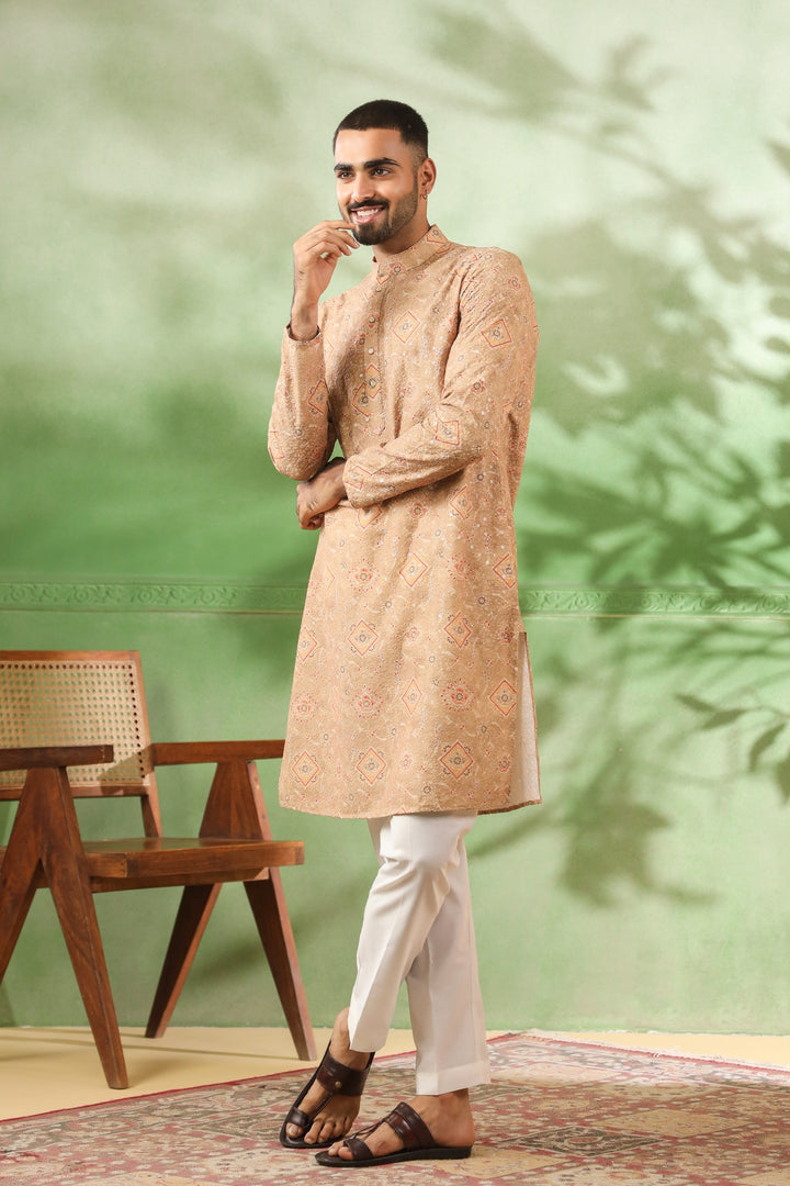Sequence Beige Kurta Set - KM45247-158C