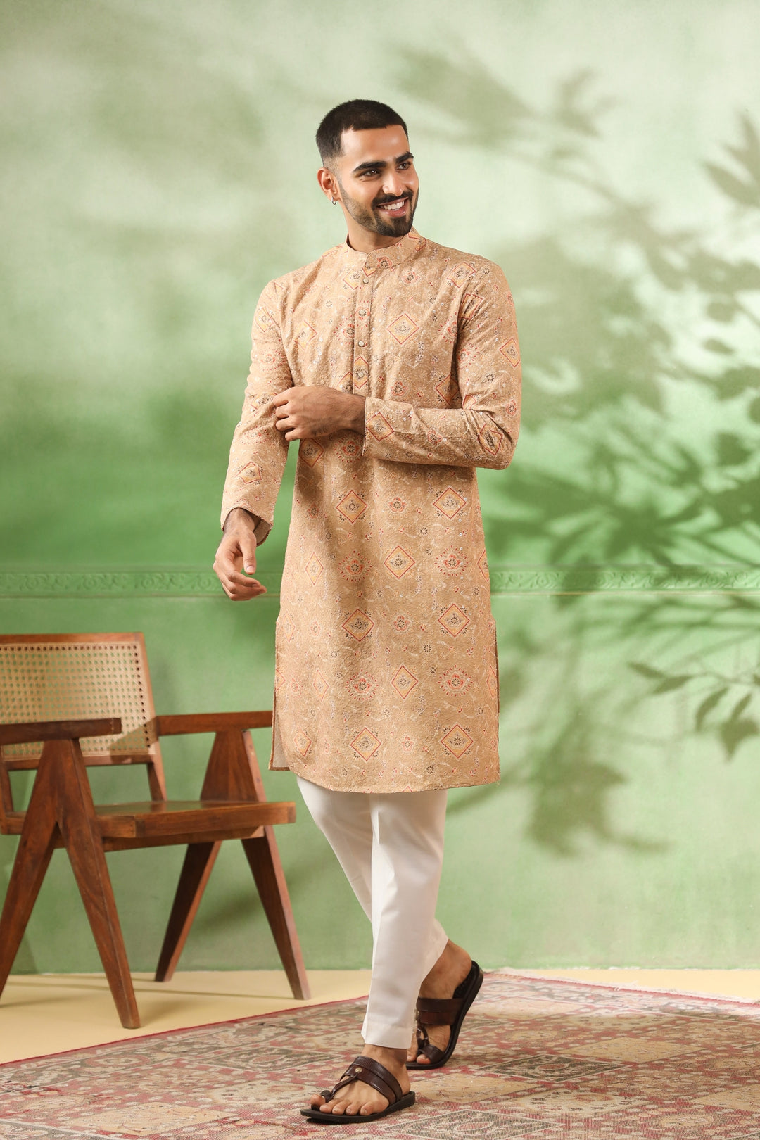 Sequence Beige Kurta Set - KM45247-158C